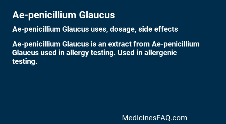Ae-penicillium Glaucus