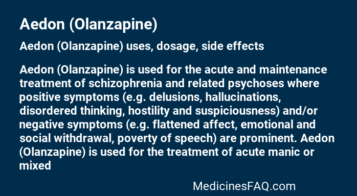 Aedon (Olanzapine)