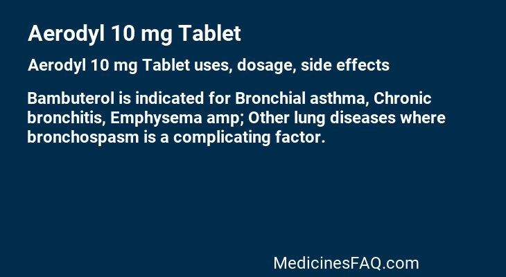 Aerodyl 10 mg Tablet