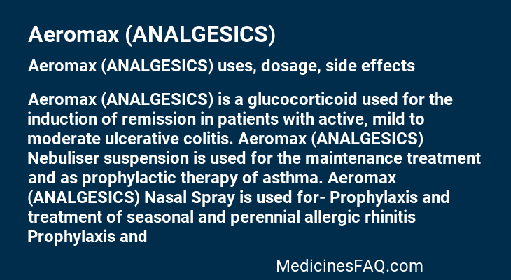 Aeromax (ANALGESICS)