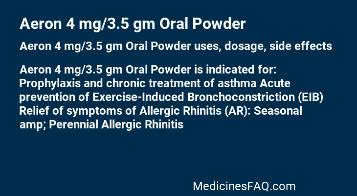 Aeron 4 mg/3.5 gm Oral Powder