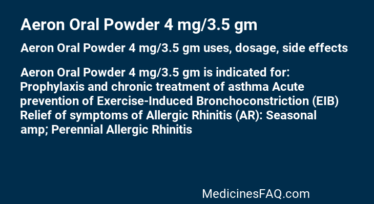 Aeron Oral Powder 4 mg/3.5 gm