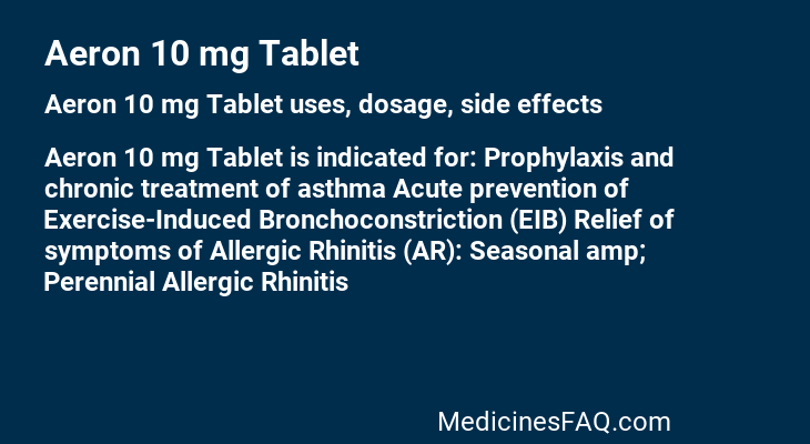 Aeron 10 mg Tablet