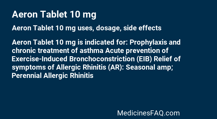 Aeron Tablet 10 mg