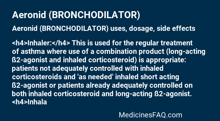 Aeronid (BRONCHODILATOR)