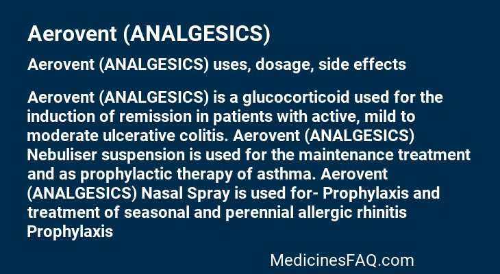 Aerovent (ANALGESICS)