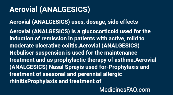 Aerovial (ANALGESICS)