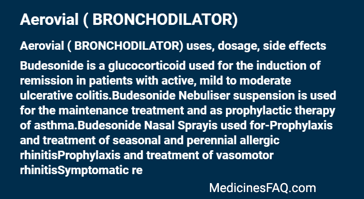 Aerovial ( BRONCHODILATOR)