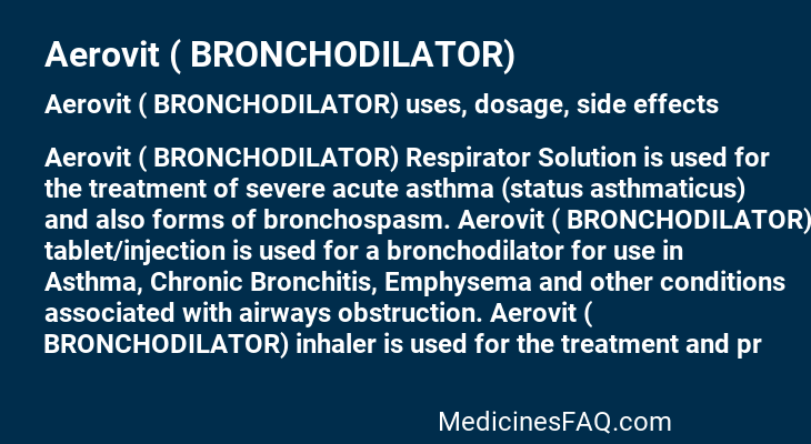 Aerovit ( BRONCHODILATOR)