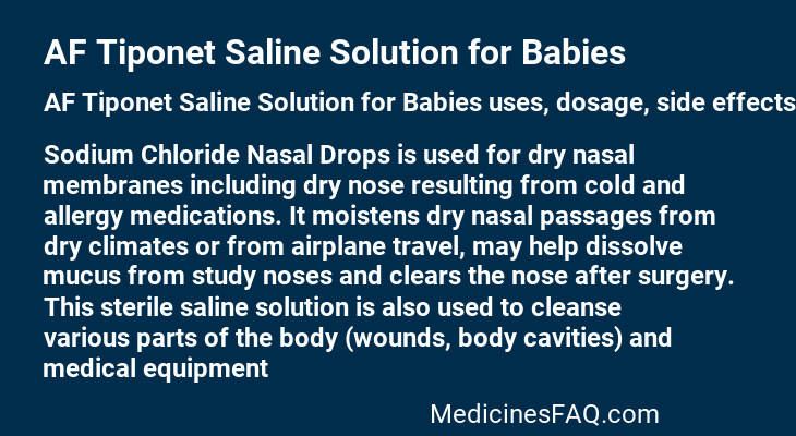 AF Tiponet Saline Solution for Babies