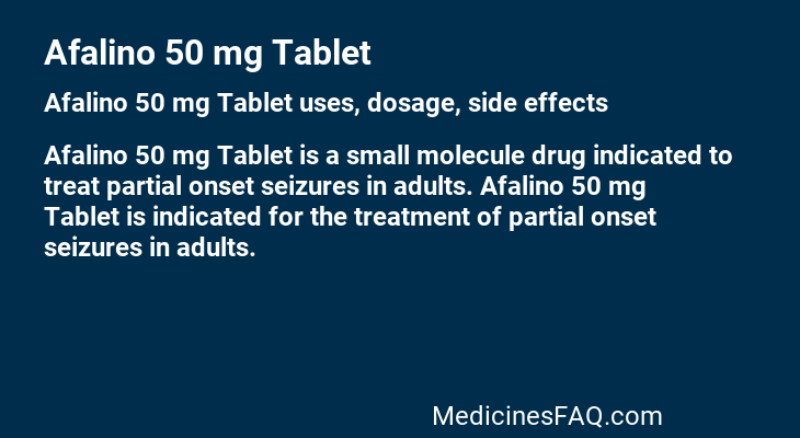 Afalino 50 mg Tablet