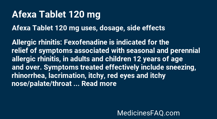 Afexa Tablet 120 mg