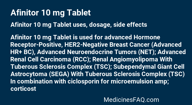 Afinitor 10 mg Tablet