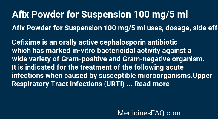 Afix Powder for Suspension 100 mg/5 ml
