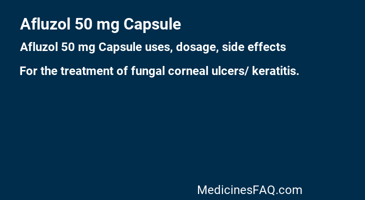 Afluzol 50 mg Capsule