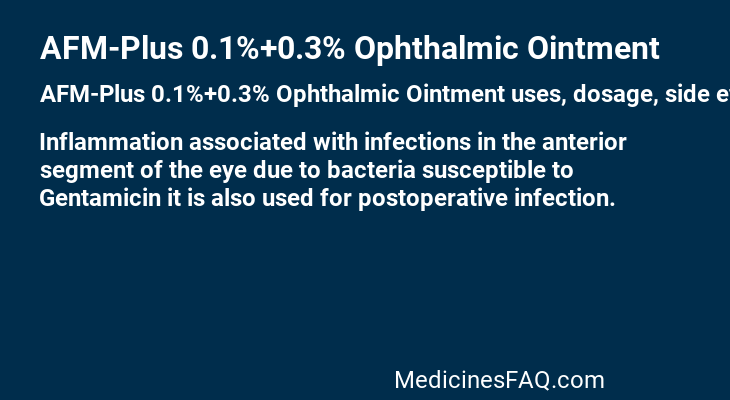 AFM-Plus 0.1%+0.3% Ophthalmic Ointment