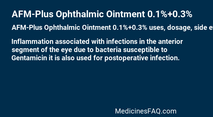 AFM-Plus Ophthalmic Ointment 0.1%+0.3%