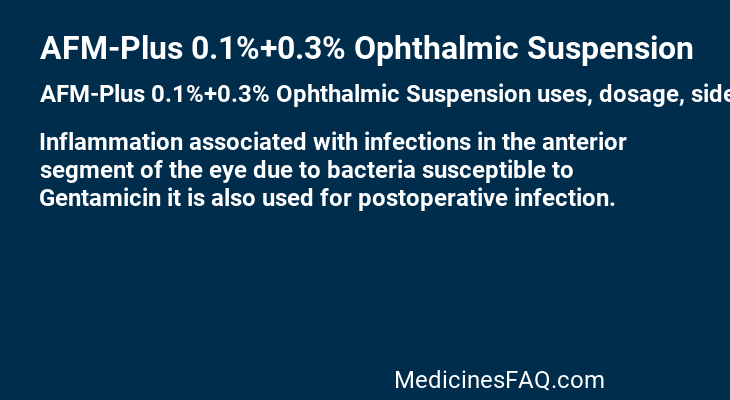 AFM-Plus 0.1%+0.3% Ophthalmic Suspension