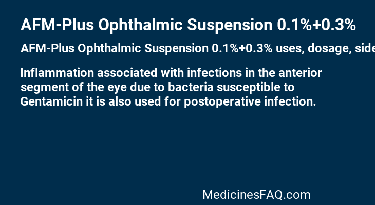 AFM-Plus Ophthalmic Suspension 0.1%+0.3%