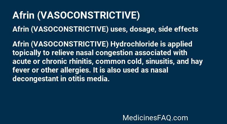 Afrin (VASOCONSTRICTIVE)