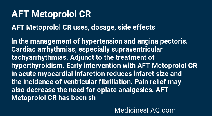 AFT Metoprolol CR