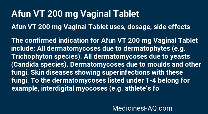 Afun VT 200 mg Vaginal Tablet