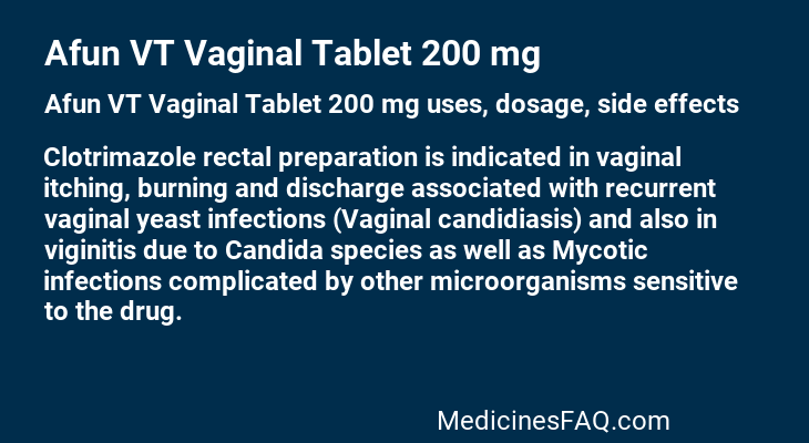 Afun VT Vaginal Tablet 200 mg