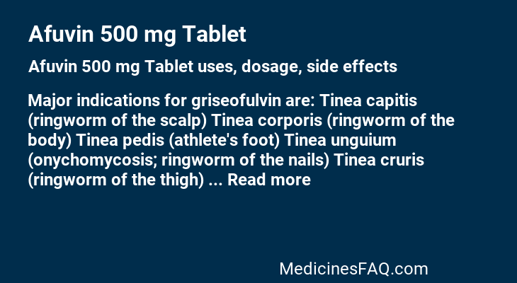 Afuvin 500 mg Tablet