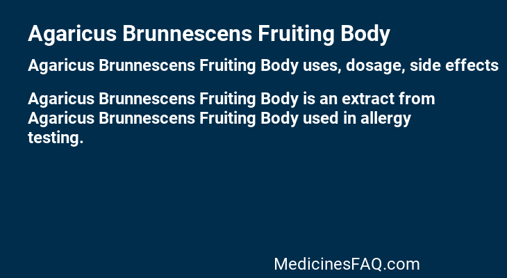 Agaricus Brunnescens Fruiting Body