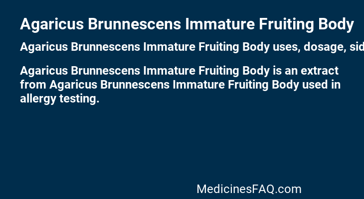 Agaricus Brunnescens Immature Fruiting Body