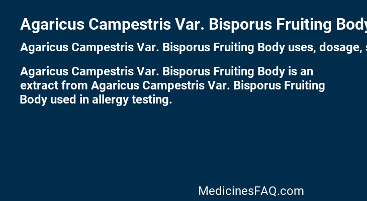 Agaricus Campestris Var. Bisporus Fruiting Body
