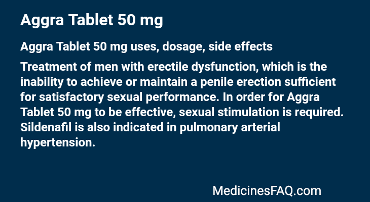 Aggra Tablet 50 mg