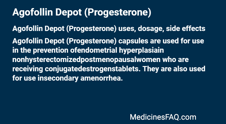 Agofollin Depot (Progesterone)