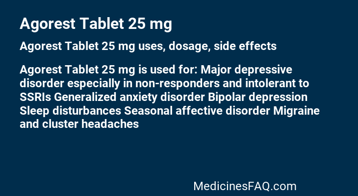 Agorest Tablet 25 mg
