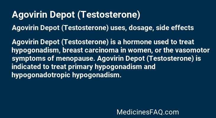 Agovirin Depot (Testosterone)