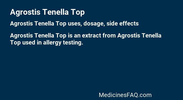 Agrostis Tenella Top