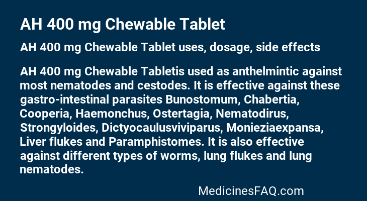 AH 400 mg Chewable Tablet