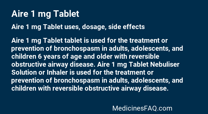 Aire 1 mg Tablet