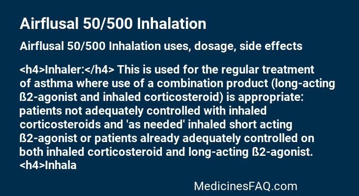 Airflusal 50/500 Inhalation