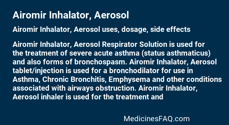 Airomir Inhalator, Aerosol