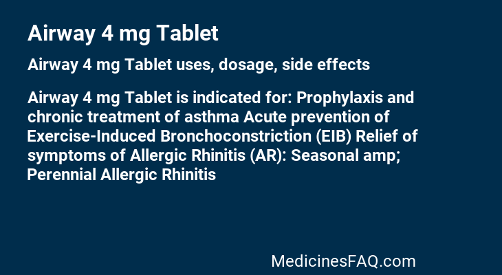 Airway 4 mg Tablet