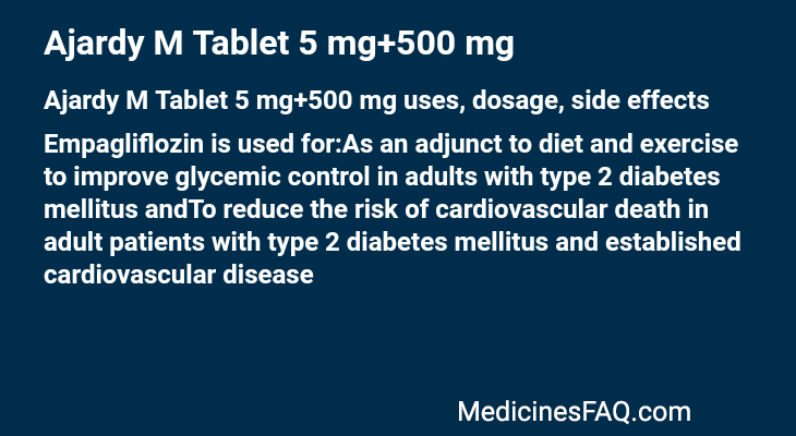 Ajardy M Tablet 5 mg+500 mg