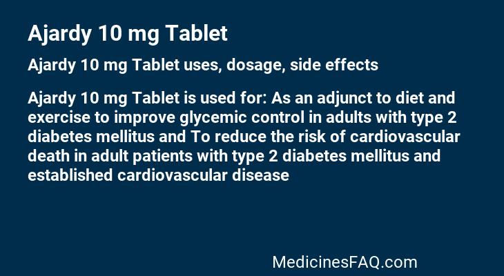 Ajardy 10 mg Tablet