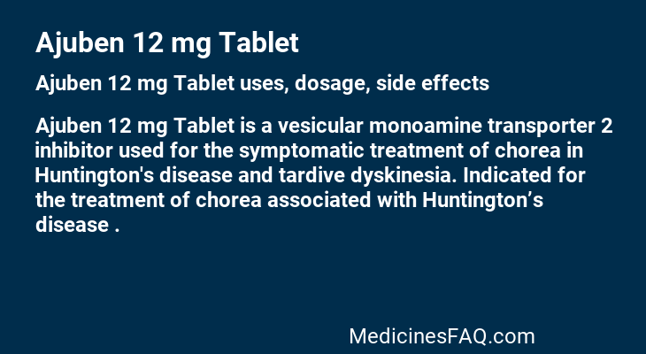 Ajuben 12 mg Tablet