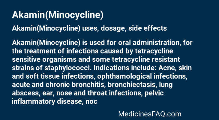 Akamin(Minocycline)