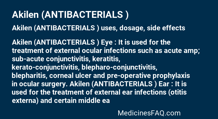 Akilen (ANTIBACTERIALS )