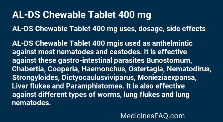 AL-DS Chewable Tablet 400 mg