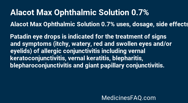 Alacot Max Ophthalmic Solution 0.7%