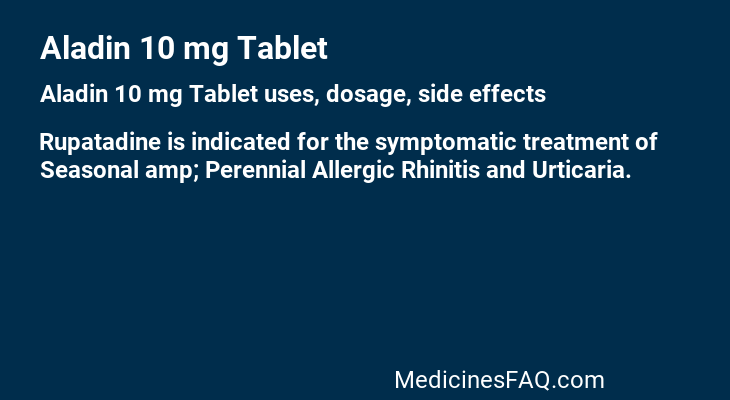 Aladin 10 mg Tablet