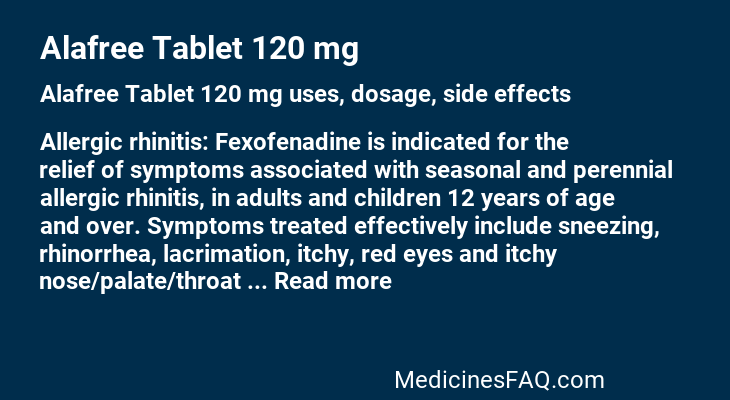 Alafree Tablet 120 mg